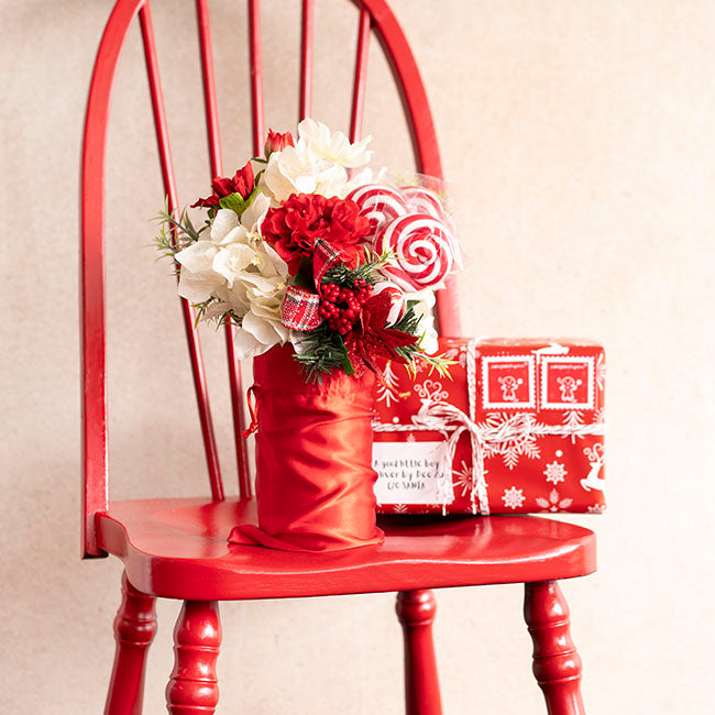 Satin Gift Bag Large Pack 6 Red (15x24HcmH)