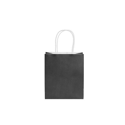 Kraft Paper Bag Shopper Mini Black Pack 10 (140Wx75Gx165mmH)