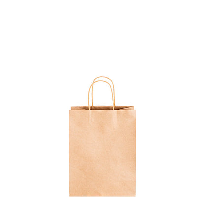 Kraft Paper Bag Shopper Mini Brown Pack 10 (140Wx75Gx165mmH)
