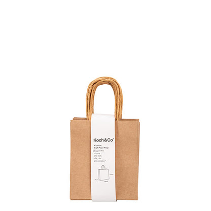 Kraft Paper Bag Shopper Mini Brown Pack 10 (140Wx75Gx165mmH)