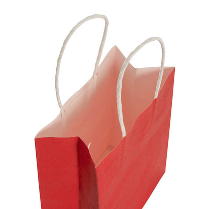 Kraft Paper Bag Shopper Mini Red Pack 10 (140Wx75Gx165mmH)