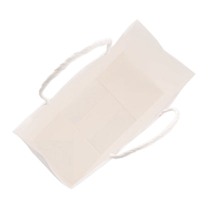Kraft Paper Bag Shopper Small White Pk10 (180Wx85Gx215mmH)