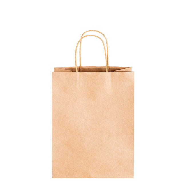 Kraft Paper Bag Shopper Medium Brown Pk10 (205Wx110Gx275mmH)