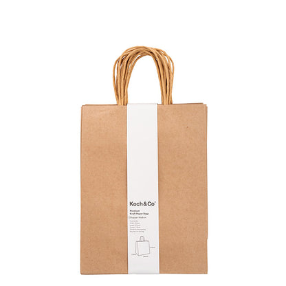 Kraft Paper Bag Shopper Medium Brown Pk10 (205Wx110Gx275mmH)