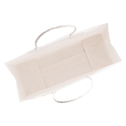 Kraft Paper Bag Boutique Med White Pk10 (220Wx80Gx180mmH)