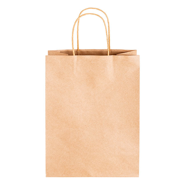 Kraft Paper Bag Shopper Large Brown Pk10 (240Wx120Gx355mmH)