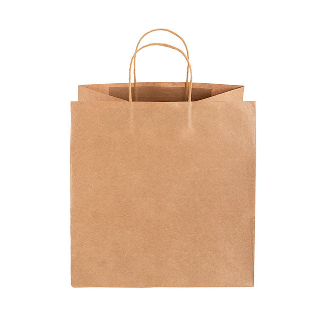 Kraft Paper Bag Takeaway Med Brown Pk10 (305Wx175Gx305mmH)