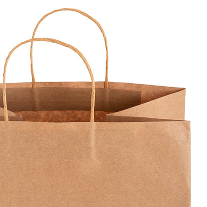 Kraft Paper Bag Takeaway Med Brown Pk10 (305Wx175Gx305mmH)