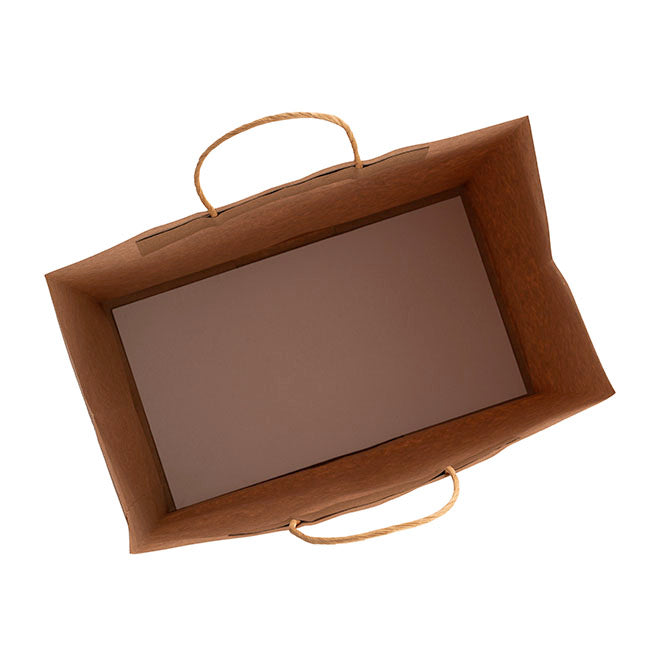 Kraft Paper Bag Takeaway Med Brown Pk10 (305Wx175Gx305mmH)