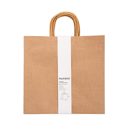 Kraft Paper Bag Takeaway Med Brown Pk10 (305Wx175Gx305mmH)