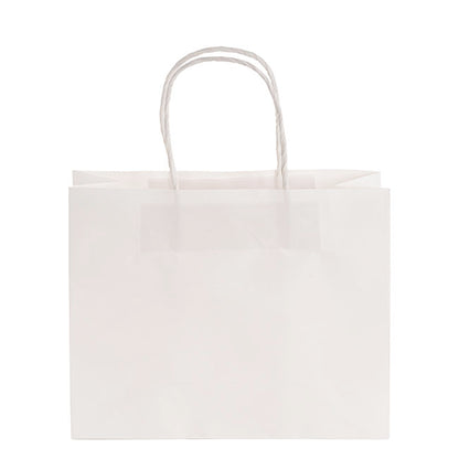 Kraft Paper Bag Boutique Jumbo White Pk10 (450Wx100Gx350mmH)