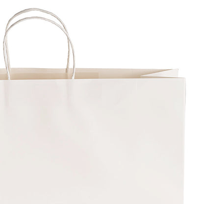 Kraft Paper Bag Shopper Giant White Pk10 (450Wx150Gx430mmH)