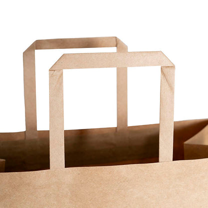 Kraft Bag Grocery Flat Handle Brown Pk10 (320Wx175Gx340mmH)