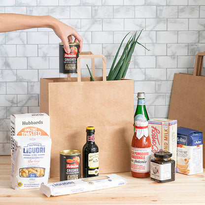 Kraft Bag Grocery Flat Handle Brown Pk10 (320Wx175Gx340mmH)