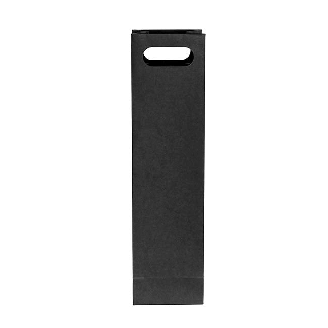 Wine Bag Single Bottle Kraft Pack 5 Black (11Wx9Gx42cmH)