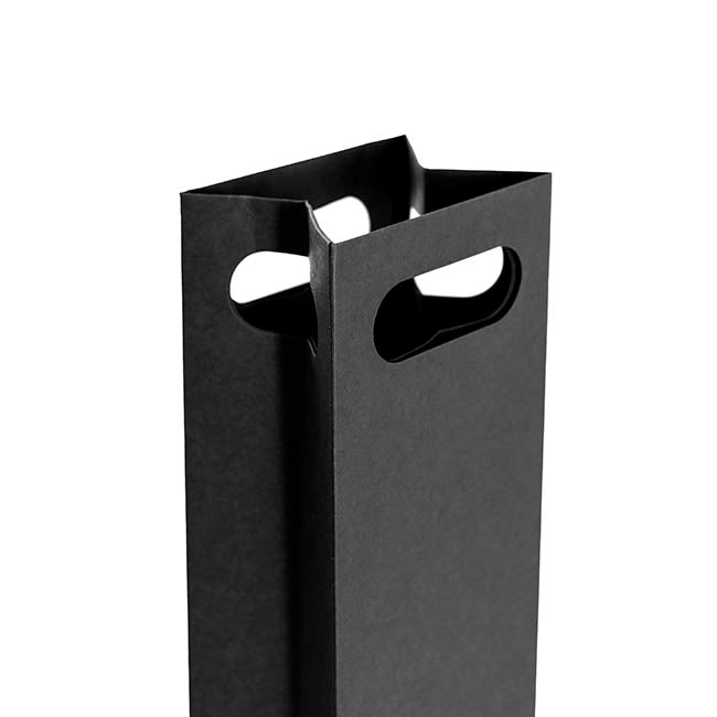 Wine Bag Single Bottle Kraft Pack 5 Black (11Wx9Gx42cmH)