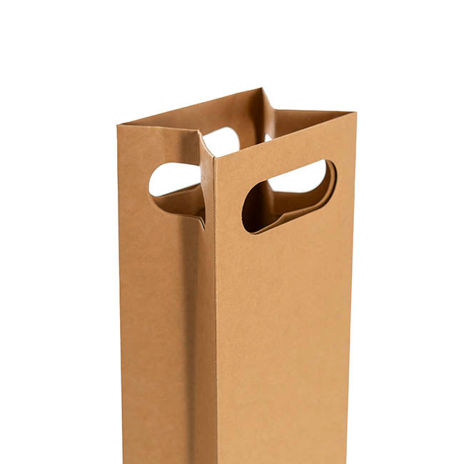 Wine Bag Single Bottle Kraft Pack 5 Brown (11Wx9Gx42cmH)