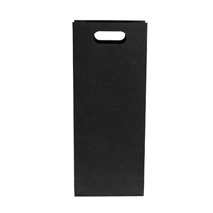 Two Bottle Kraft Wine Bag Pack 5 Black (17Wx9Gx42cmH)
