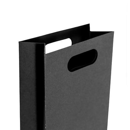 Two Bottle Kraft Wine Bag Pack 5 Black (17Wx9Gx42cmH)