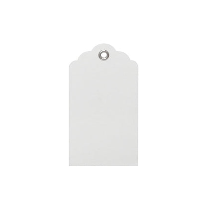 Hanging Gift Tags Scallop White Pack 20(5x9cmH)