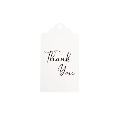 Hanging Gift Tags Scallop Thank You White Pack 20 (9Lx5W)cm)