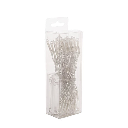 LED Fairy Lights 20Lights 3m Clear Cord 3xAA White