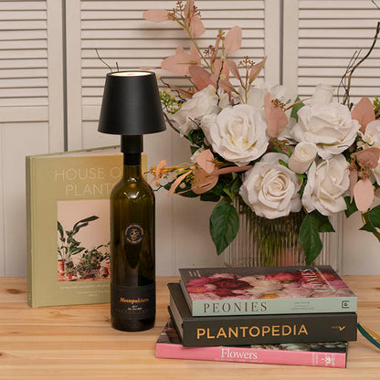 Wireless LED Bottle Lamp Black (11x13.5cmH)