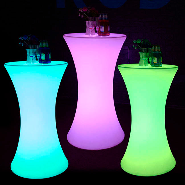 Event LED Round Cocktail Bar Table (60cmDx110cmH)