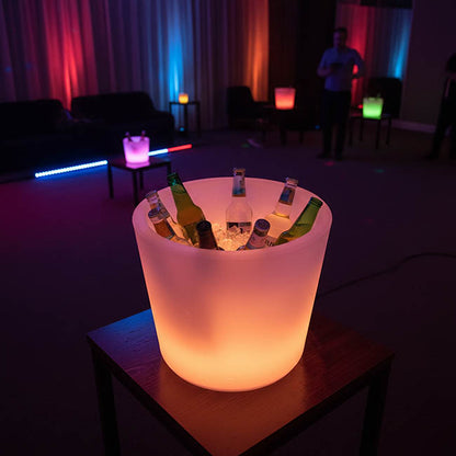 LED Glow Ice Bucket & Planter Multiuse White (40cmDx40cmH)
