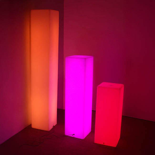 Led Plinth Germany LED Glow Plinth Square w Remote White (30x30x80cmH) – Koch & Co Pty Ltd