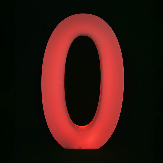 Large Remote LED Number 0 (48.5x10x80cmH)