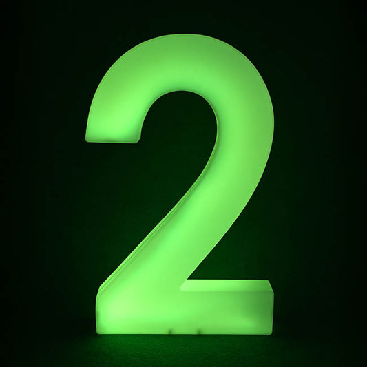 Large Remote LED Number 2 (50x10x80cmH)