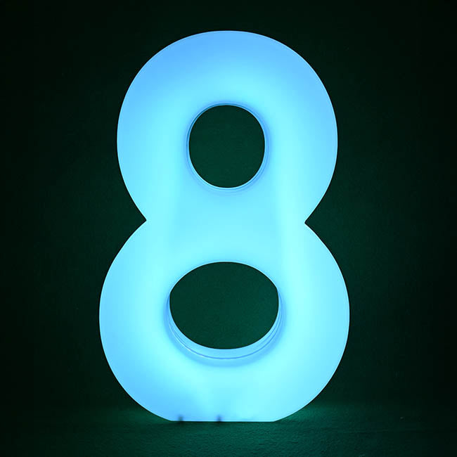 Large Remote LED Number 8 (51.7x10x80cmH)