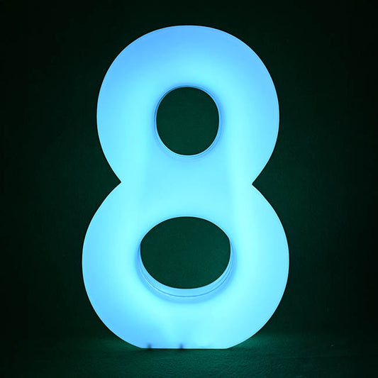 Large Remote LED Number 8 (51.7x10x80cmH)