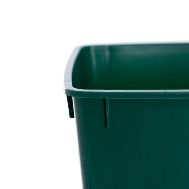Display Flower Bucket Plastic Square 4L Green (16x16x26cmH)