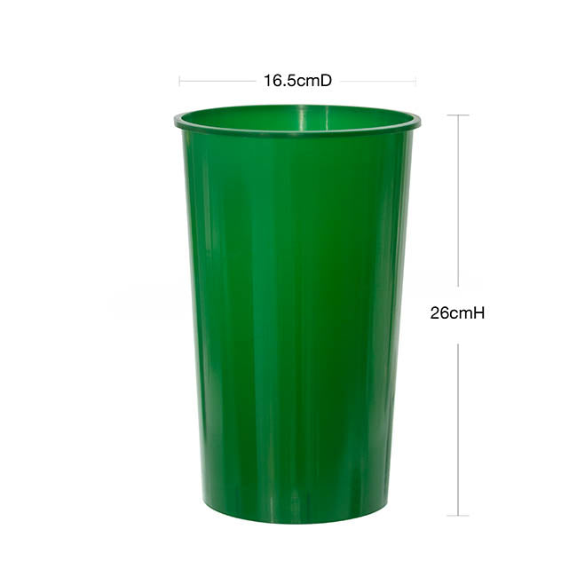 Display Flower Bucket Plastic Round 4L Green (16.5Dx26cmH)