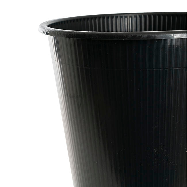 Dutch Flower Bucket Plastic Round 13L Black (28Dx33cmH)