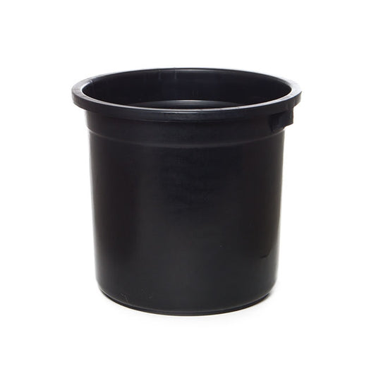 Flower Bucket Sturdy Plastic Round 16L Black (30Dx28cmH)