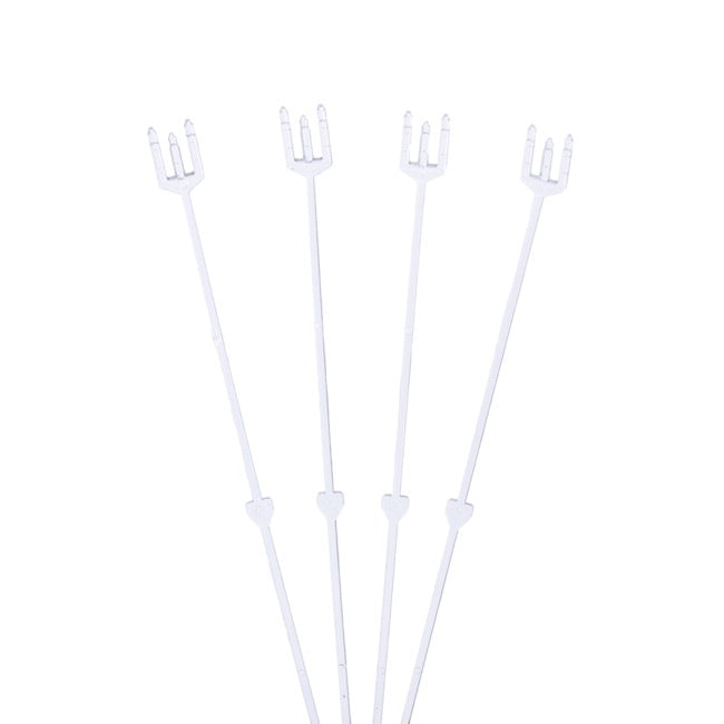Card Forks 30cm (12") Cardette Clear Pack 100