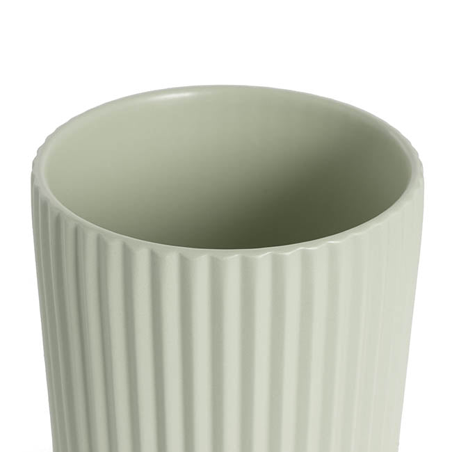 Ceramic Cyprus Vase Matte Sage (16DX17cmH)