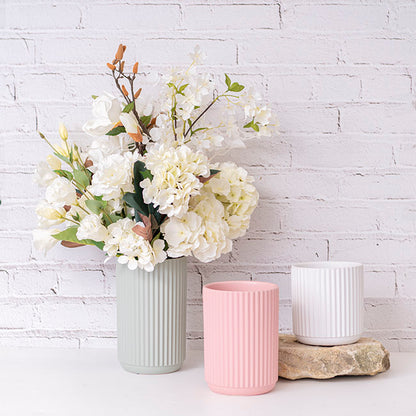 Ceramic Cyprus Vase Matte White (16DX17cmH)