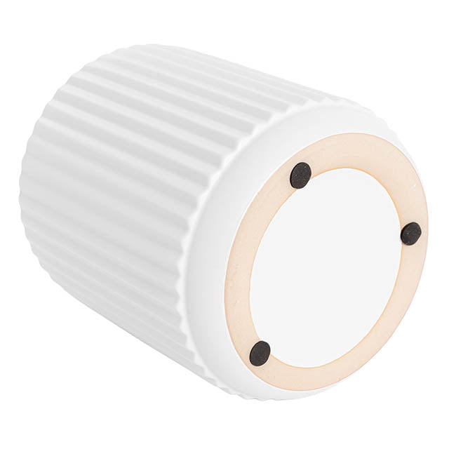 Ceramic Cyprus Vase Matte White (16DX17cmH)