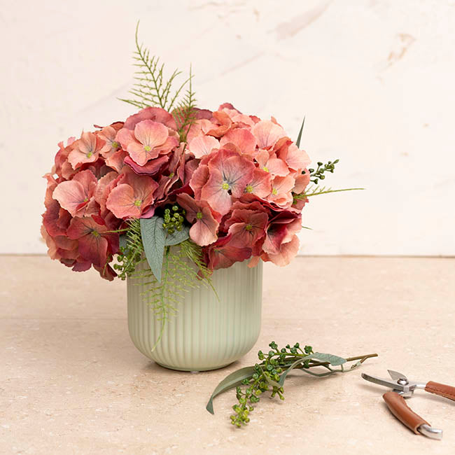 Ceramic Cyprus Vase Matte Lime Sage (14DX15cmH)