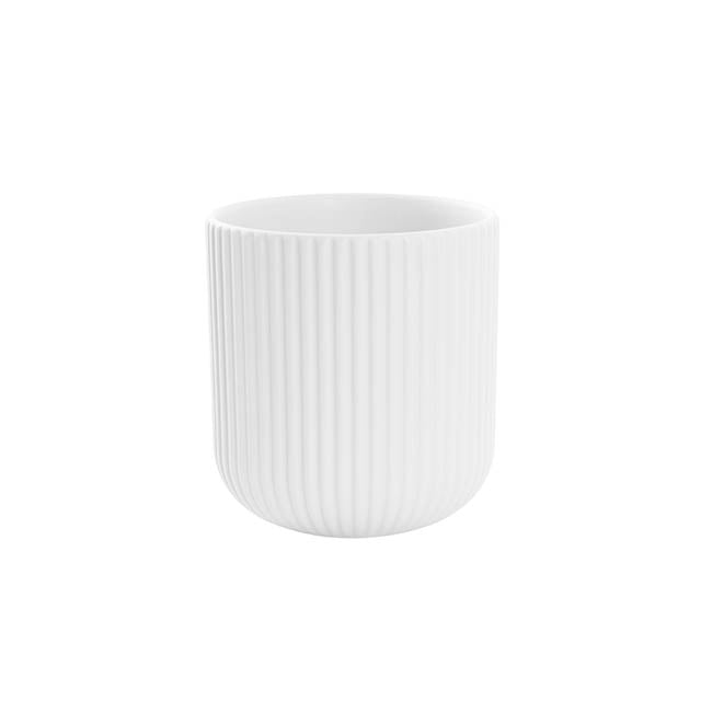 Ceramic Cyprus Vase Matte White (14DX15cmH)