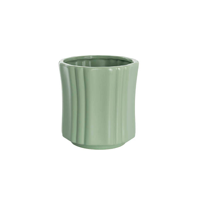 Ceramic Florence Vase Matte Green (15Dx15cmH)