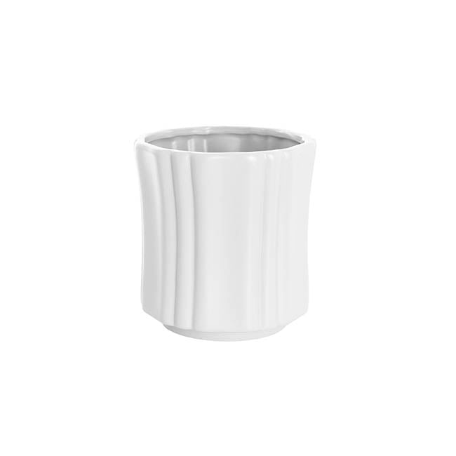 Ceramic Florence Vase Matte White (15Dx15cmH)