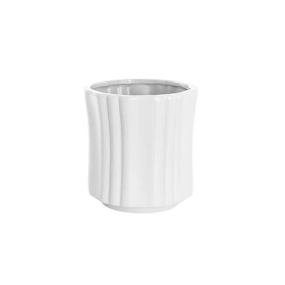 Ceramic Florence Vase Matte White (15Dx15cmH)