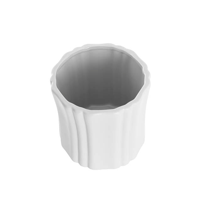 Ceramic Florence Vase Matte White (15Dx15cmH)