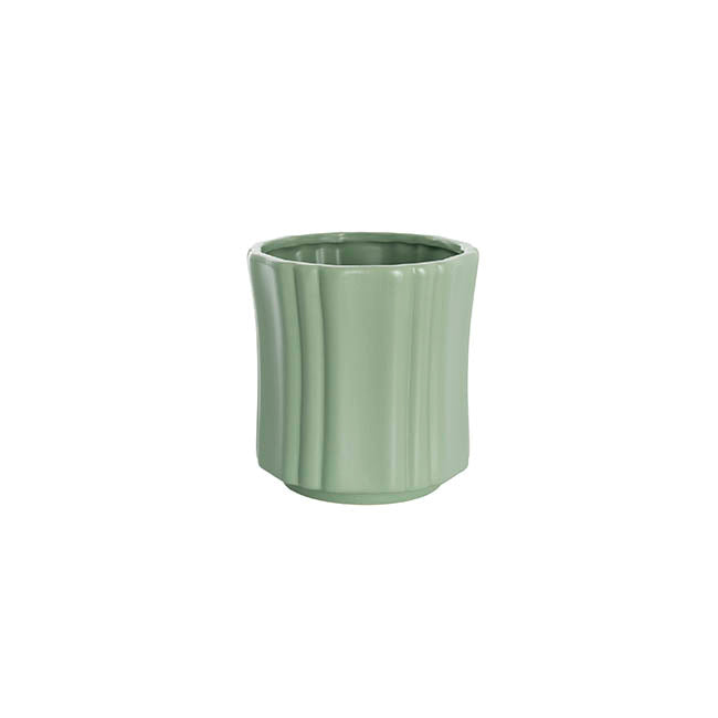 Ceramic Florence Vase Matte Green (12Dx12.5cmH)