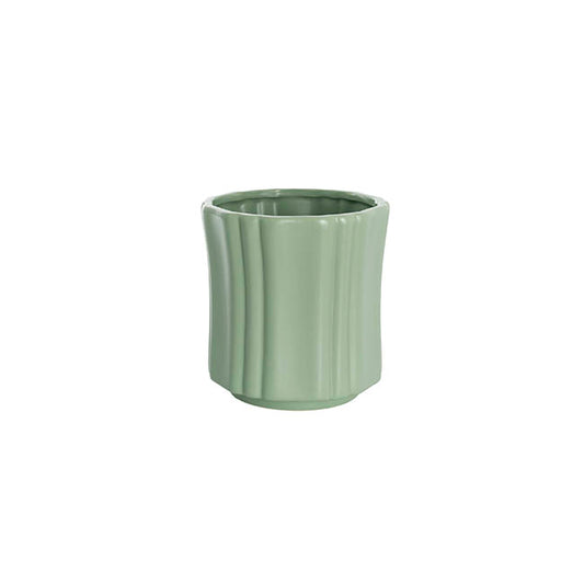 Ceramic Florence Vase Matte Green (12Dx12.5cmH)